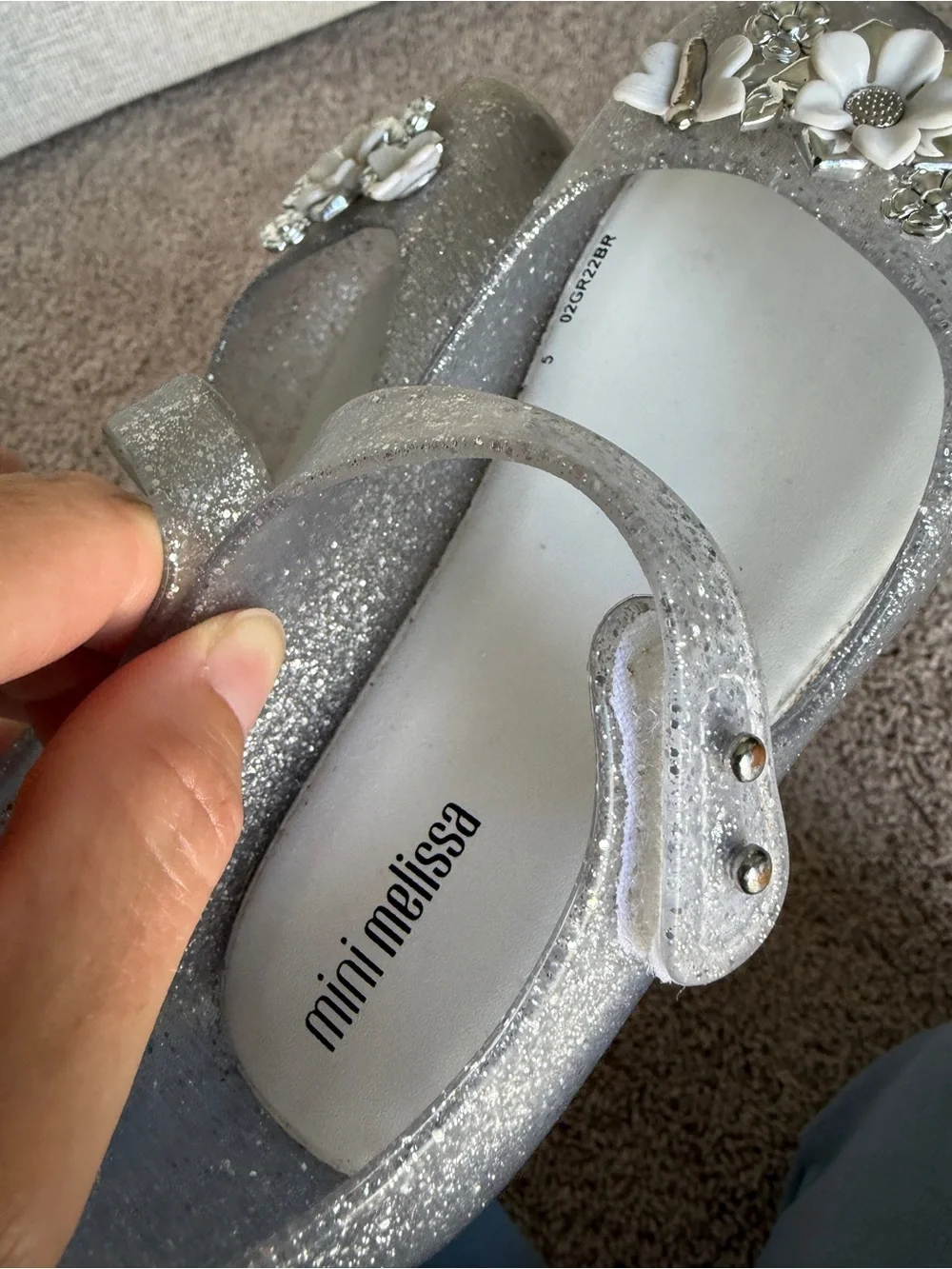 Mini Melissa sparkling silver
